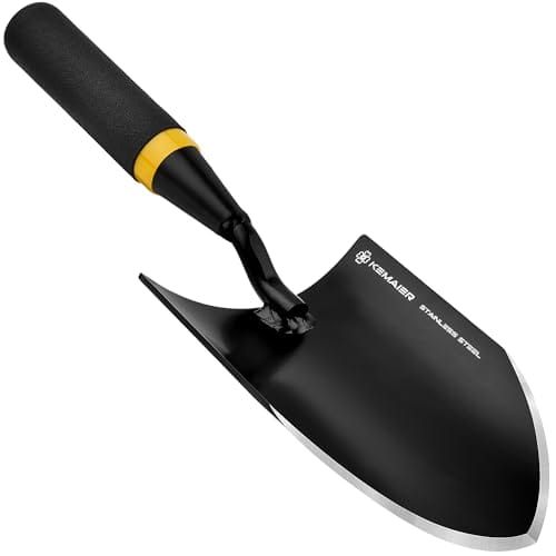 Kemaier Heavy Duty Stainless Steel Garden Trowel and Shovel, Easy Digging and Weeding, Durable Garden Tools for Gardening and Planting