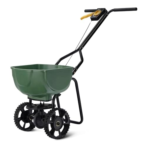 Amazon Basics Fertilizer Spreader for Lawn, 33 Pounds, 0.53 Cubic Feet, All Season, 1-Pack