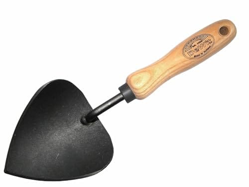 Dewit Potting Trowel – Heavy Duty Garden Hand Tool with Extra-Large Curved Blade | Tempered Boron Steel | Ash Wood Handle | 11