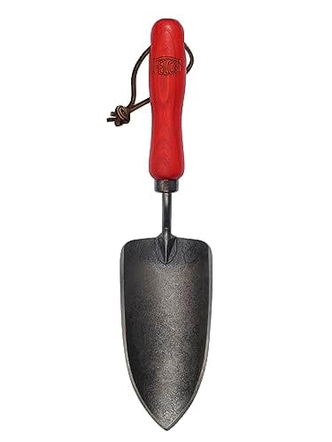 FELCO 401 Made in The Netherlands Gardening Trowel – Forged Boron Steel Blade with FSC Ash-Wood Handle & Leather Strap | Planting, Digging & Transplanting Tool (FELCO 401 Garden Trowel)