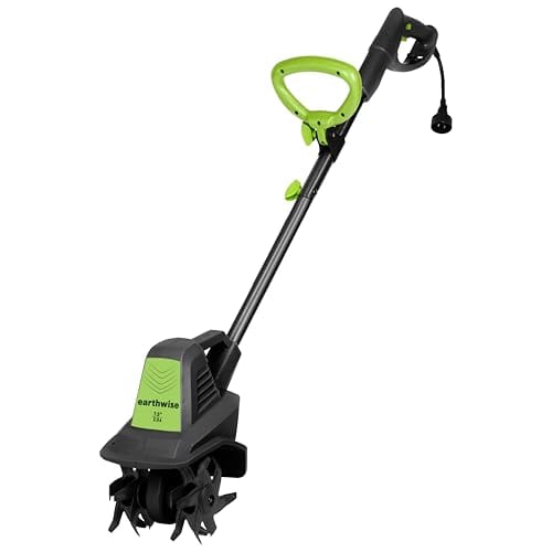 Earthwise TC70025 7.5-Inch 2.5-Amp Corded Electric Tiller/Cultivator, 7.5-Inch, 2.5-Amp Corded, Grey