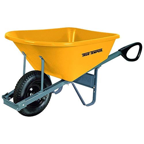 The Ames Companies, Inc RP6TC14 True Temper Total Control Poly Wheelbarrow, 6 Cubic Foot