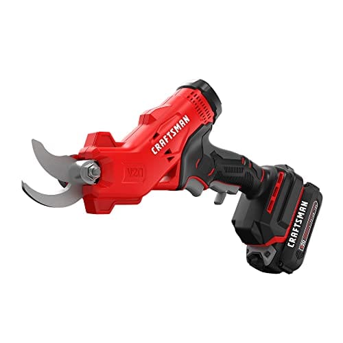 CRAFTSMAN 20V MAX Cordless Electric Pruner, Pruning Shears for Gardening, Battery & Charger Included, Electric Pruning Shears,Tree Pruners (CMCPR320C1)