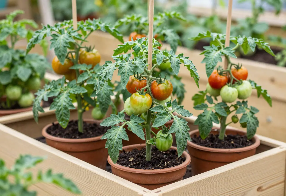 Close-up of lush tomato plants with vibrant fruits, illustrating the Best Way to Grow Tomato Plants successfully.