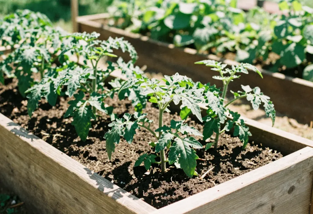 Step-by-step guide on How to Grow Cherry Tomatoes, showing seedlings in pots ready for transplanting.