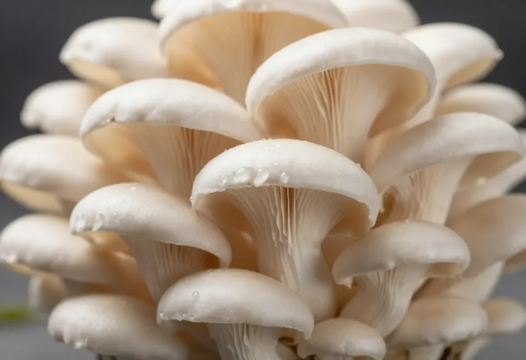 Guide image illustrating When to Harvest Oyster Mushrooms for best flavor and texture.