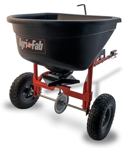Agri-Fab Broadcast Spreader Tow Style, 110 lb Capacity, Black