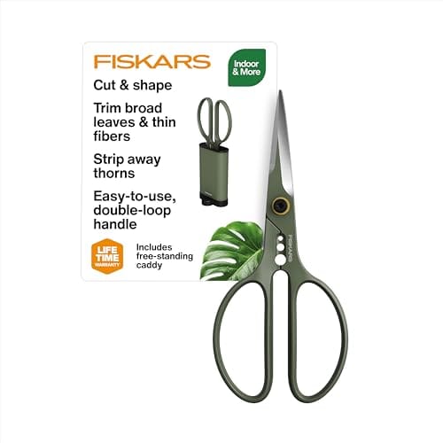 Fiskars Shaper Plant Shears, Plant Snip & Holder, Precision Indoor Gardening Shears, 6