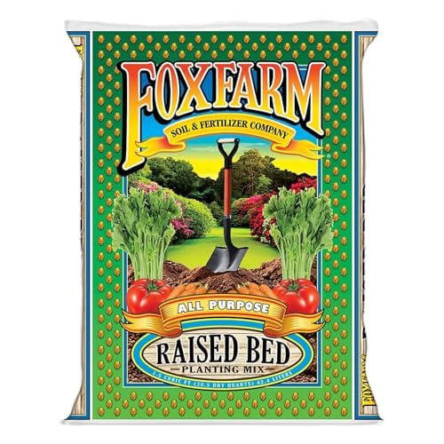 FoxFarm Raised Bed Planting Mix, 1.5cu ft - All-Purpose Garden Soil with Earthworm Castings & Oyster Shell - Ready-to-Use Blend for Vegetables, Flowers, Fruits & Herbs