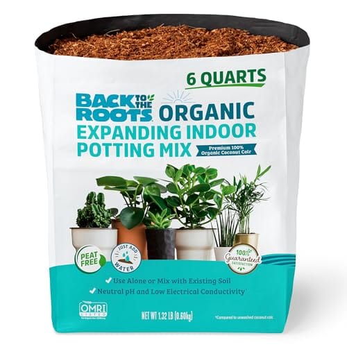 Back to The Roots Organic Indoor Soil Compressed Block Expands to 6 Quarts