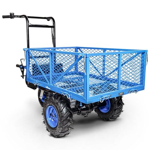 Landworks AGM Electric Utility Cart - 500W Lead-Acid Battery-Powered Power Wagon, 500 lbs Load Capacity & 1000 lbs Towing, Heavy-Duty Motorized for Garage, Warehouse, and Outdoor Use