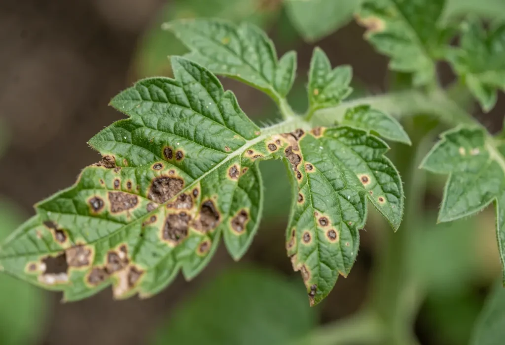 Calcium for Tomato Plants: Applying calcium-rich fertilizer to prevent blossom-end rot in tomato fruits.