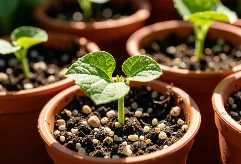 How Do You Grow Cucumbers from Seeds – hands transplanting young cucumber seedlings into garden bed