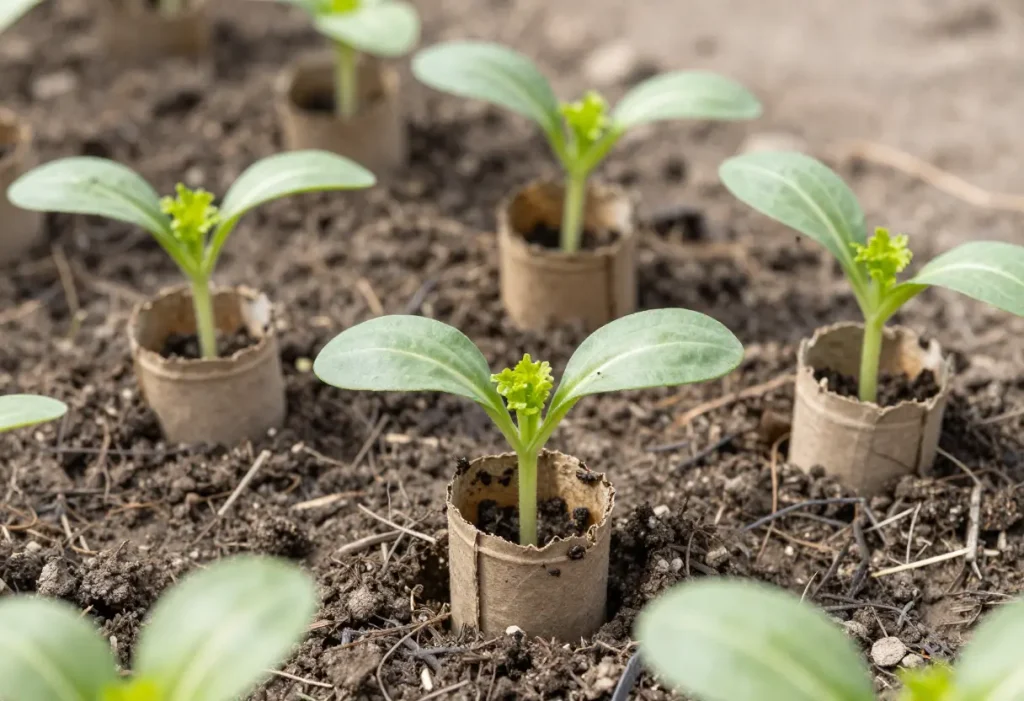 How to Get Rid of Cutworms Naturally – gardener applying organic pest control around seedlings