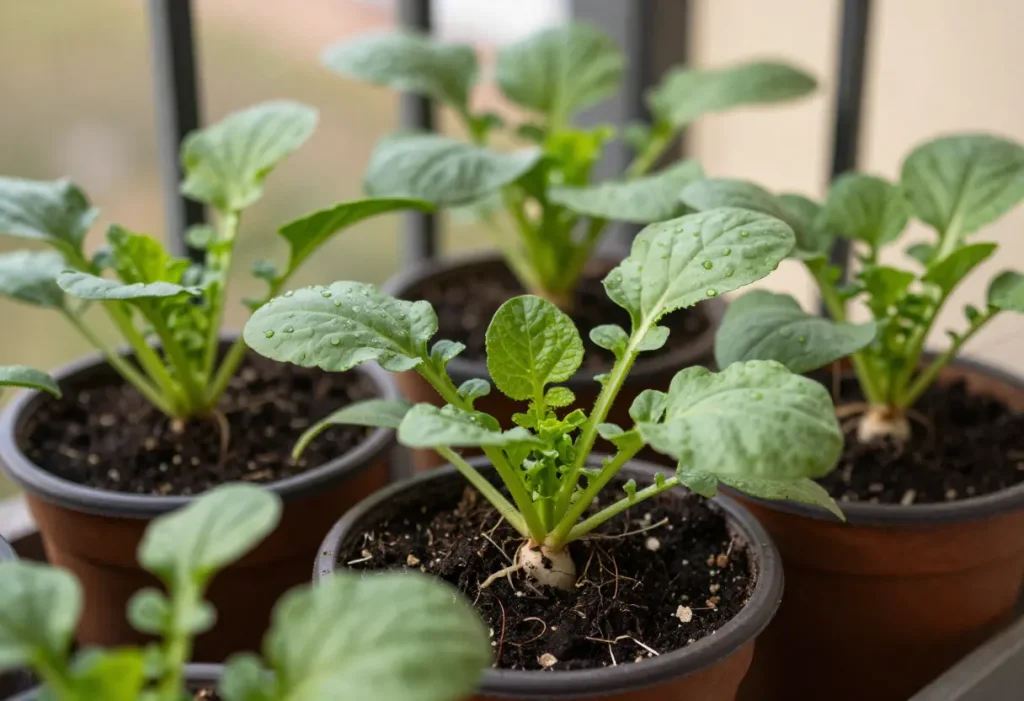 Step-by-step guide showing How to Grow Radishes in Pots for small-space gardening.