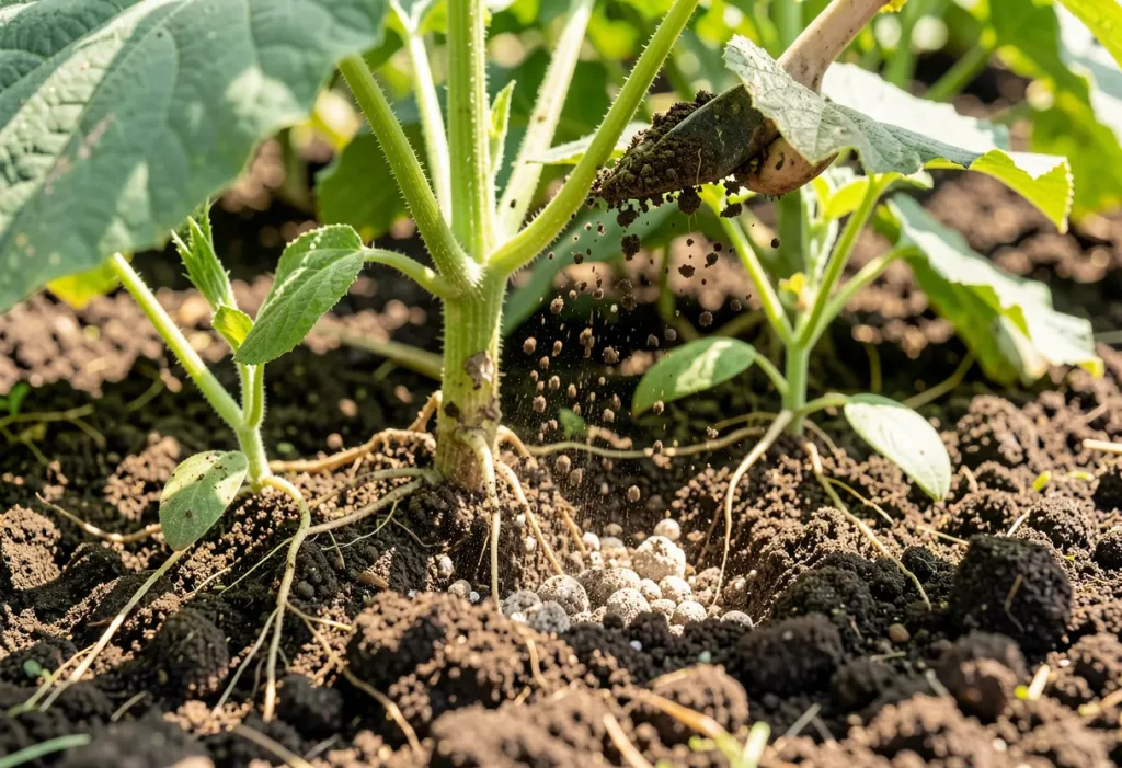 Step-by-step guide showing When to Fertilize Cucumber Plants for healthy growth and fruit production.