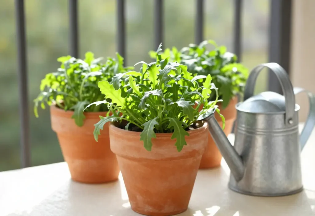 When to Plant Arugula – hands planting arugula seeds for home vegetable garden
