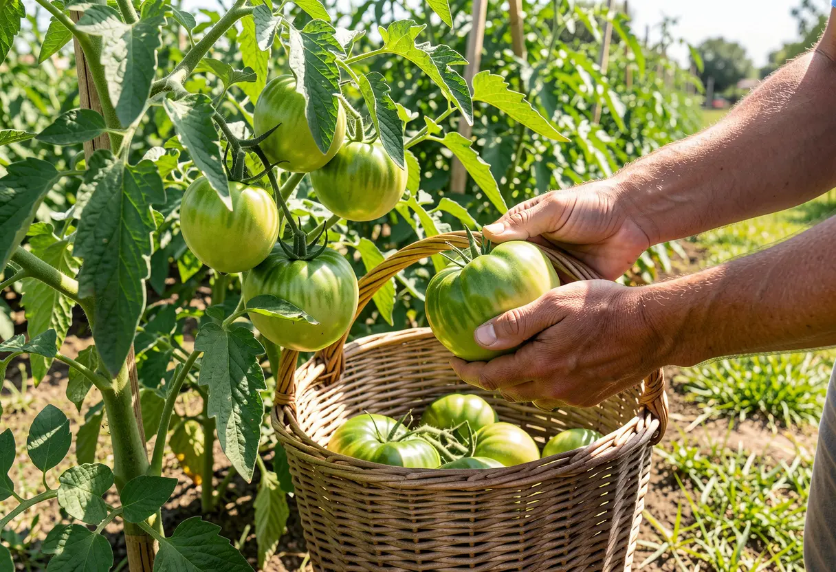 Why are My Tomatoes Not Turning Red – tomato plant with fruit changing color slowly