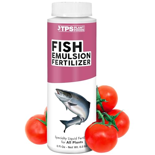 Fish Emulsion Fertilizer – Liquid Organic Fish Emulsion Fertilizer for Plants & Vegetables, 8 oz
