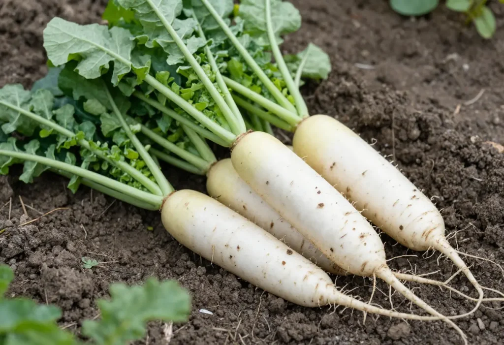 Daikon Vs White Radish – side by side comparison of daikon and white radish roots
