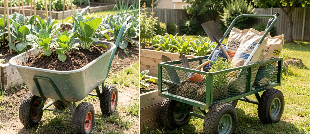 Dump Cart Vs Wheelbarrow