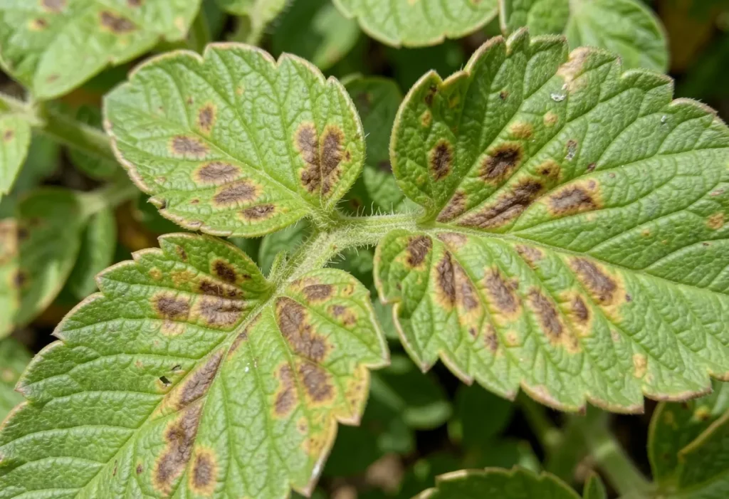 Early Blight Tomato Diseases showing brown spots on tomato leaves