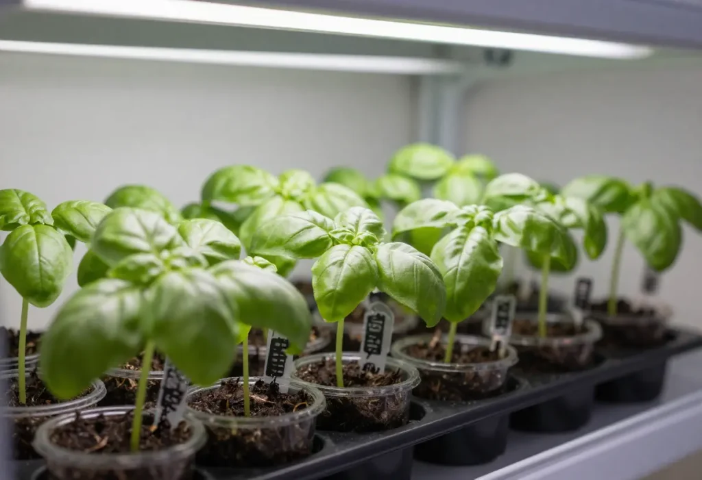 Growing Basil from Seed – step-by-step setup for starting basil seeds at home