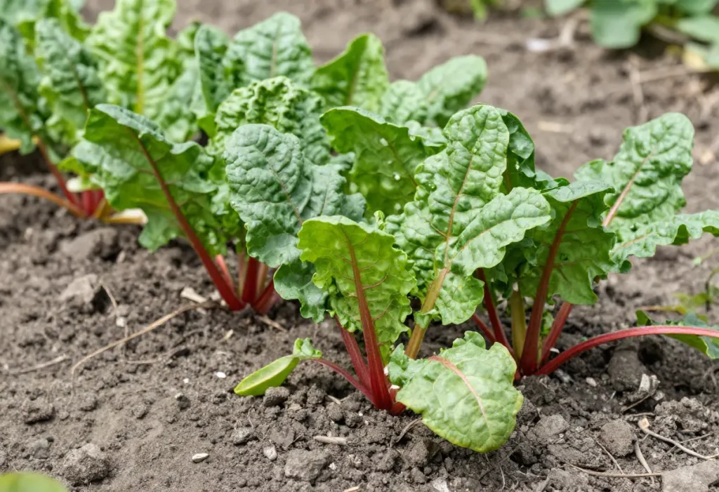 Growing Swiss Chard from Seed – hands watering young Swiss chard sprouts in container