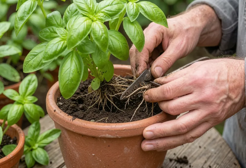 How to Fix Yellow Basil Leaves showing healthy green recovery after treatment