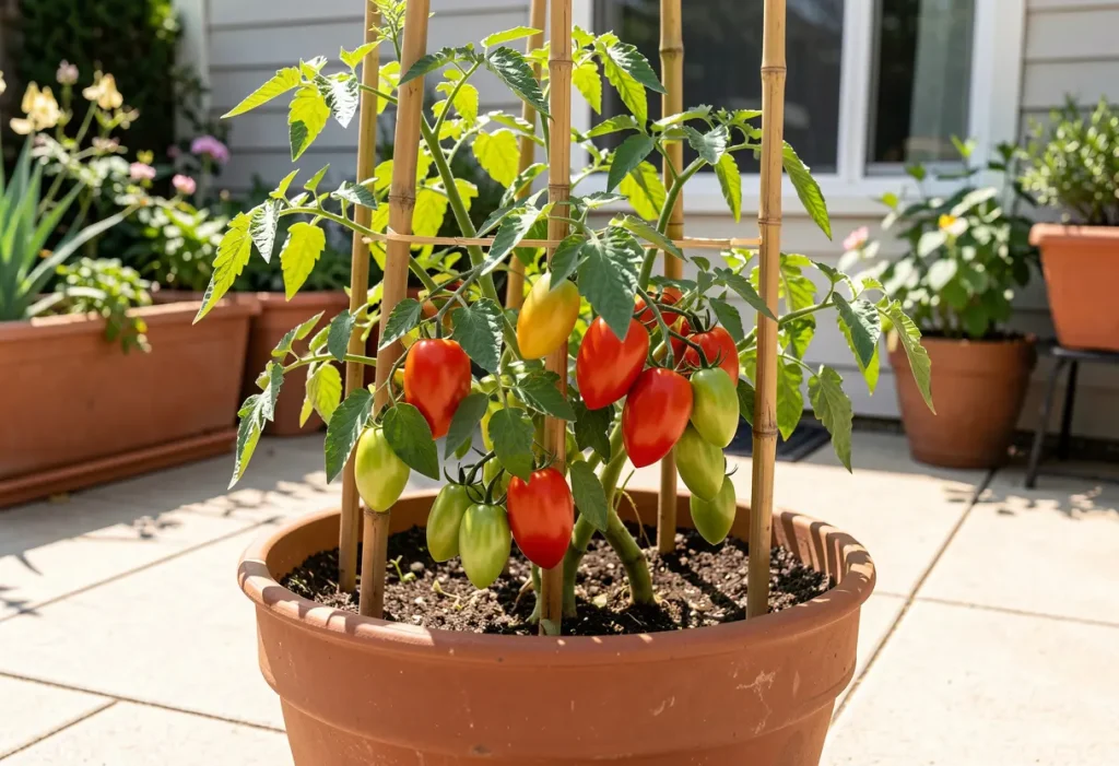 How to Grow Roma Tomatoes – mature Roma tomatoes ready for harvest in home garden