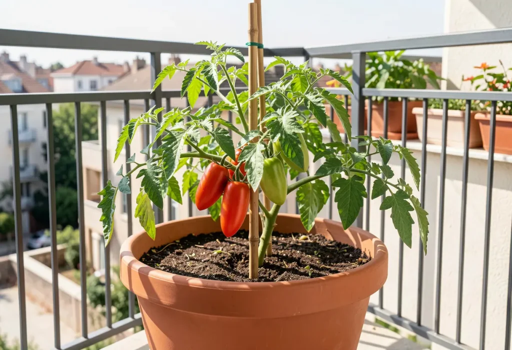 How to Grow San Marzano Tomatoes – mature San Marzano tomatoes ready for harvest in home garden