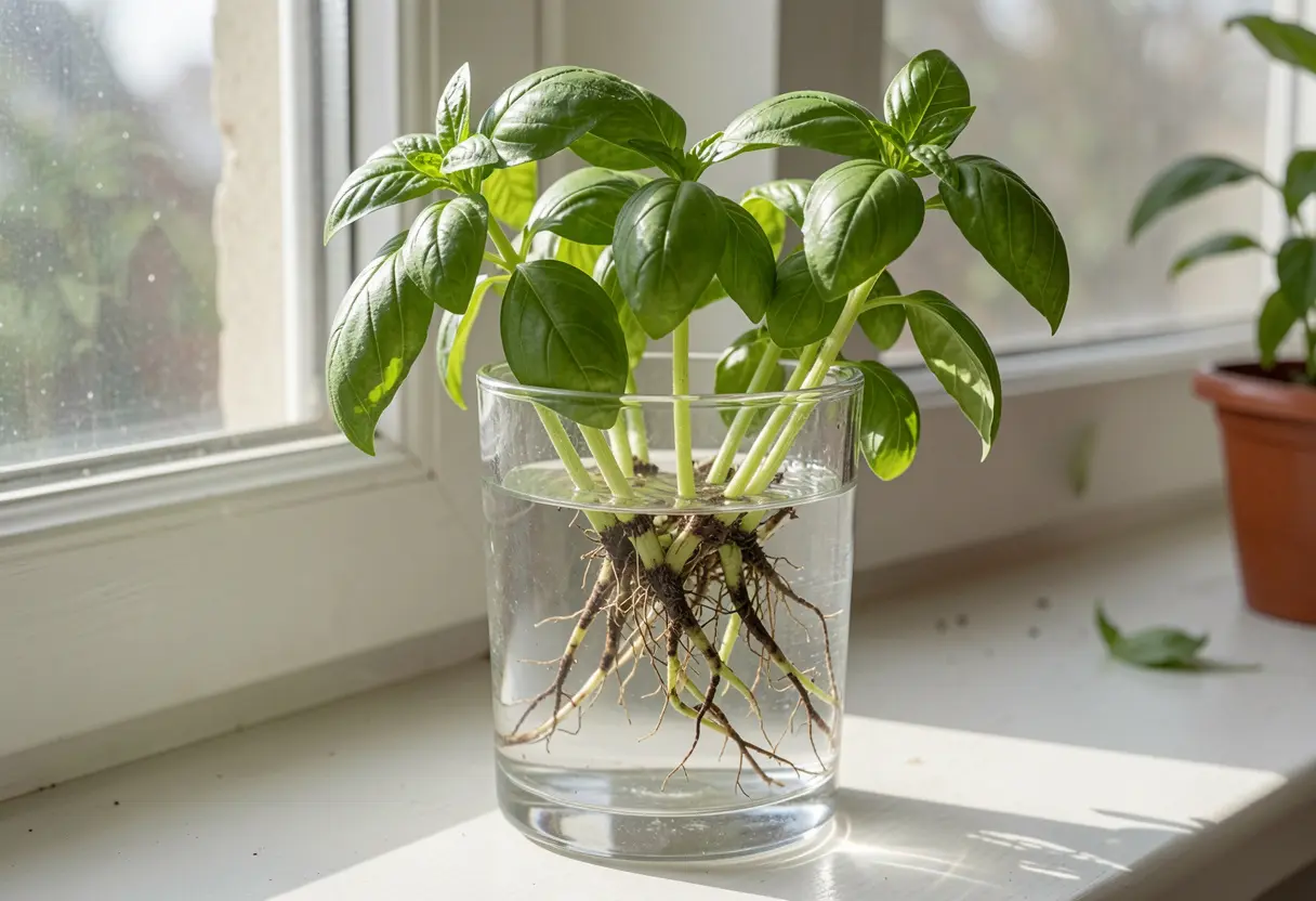 How to Propagate Basil Plant with fresh cuttings ready for planting