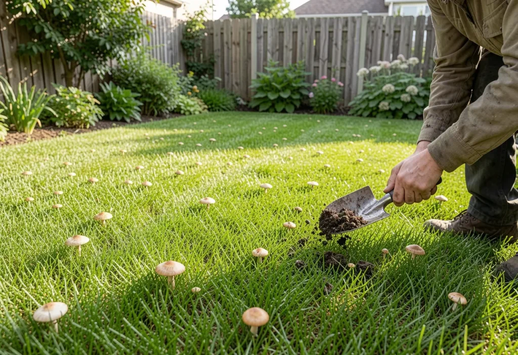 How to Stop Mushrooms from Growing in Lawn with healthy green grass