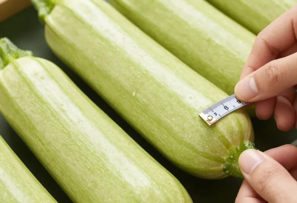 How to Tell If Zucchini is Ripe showing perfect size zucchini ready to harvest