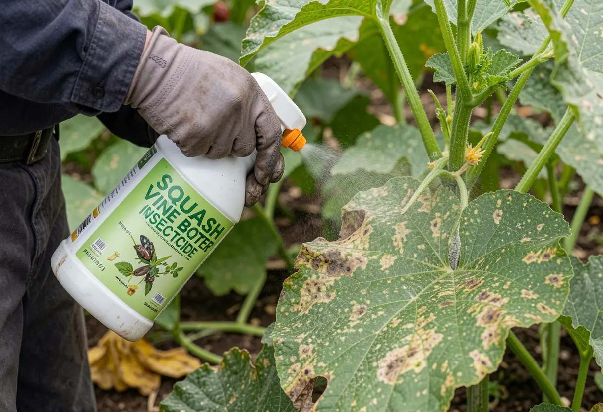 Squash Vine Borer Insecticide treatment for protecting squash plants