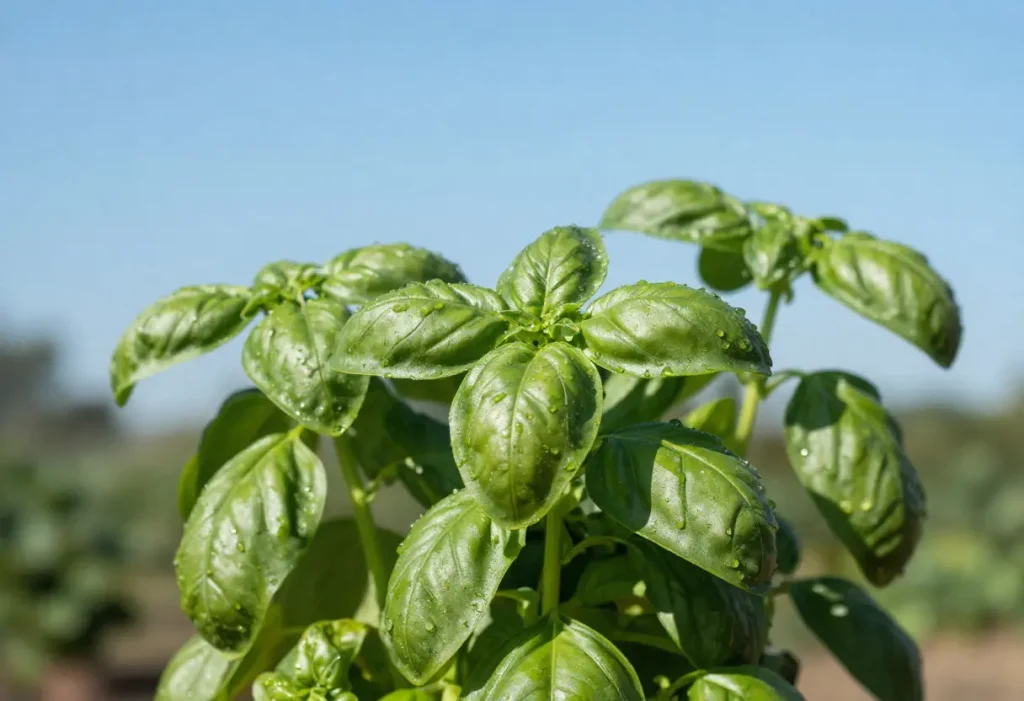 When Does Basil Grow in warm sunny garden conditions