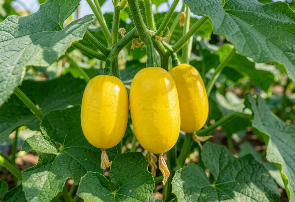 When are Lemon Cucumbers Ripe by checking bright yellow color and firmness