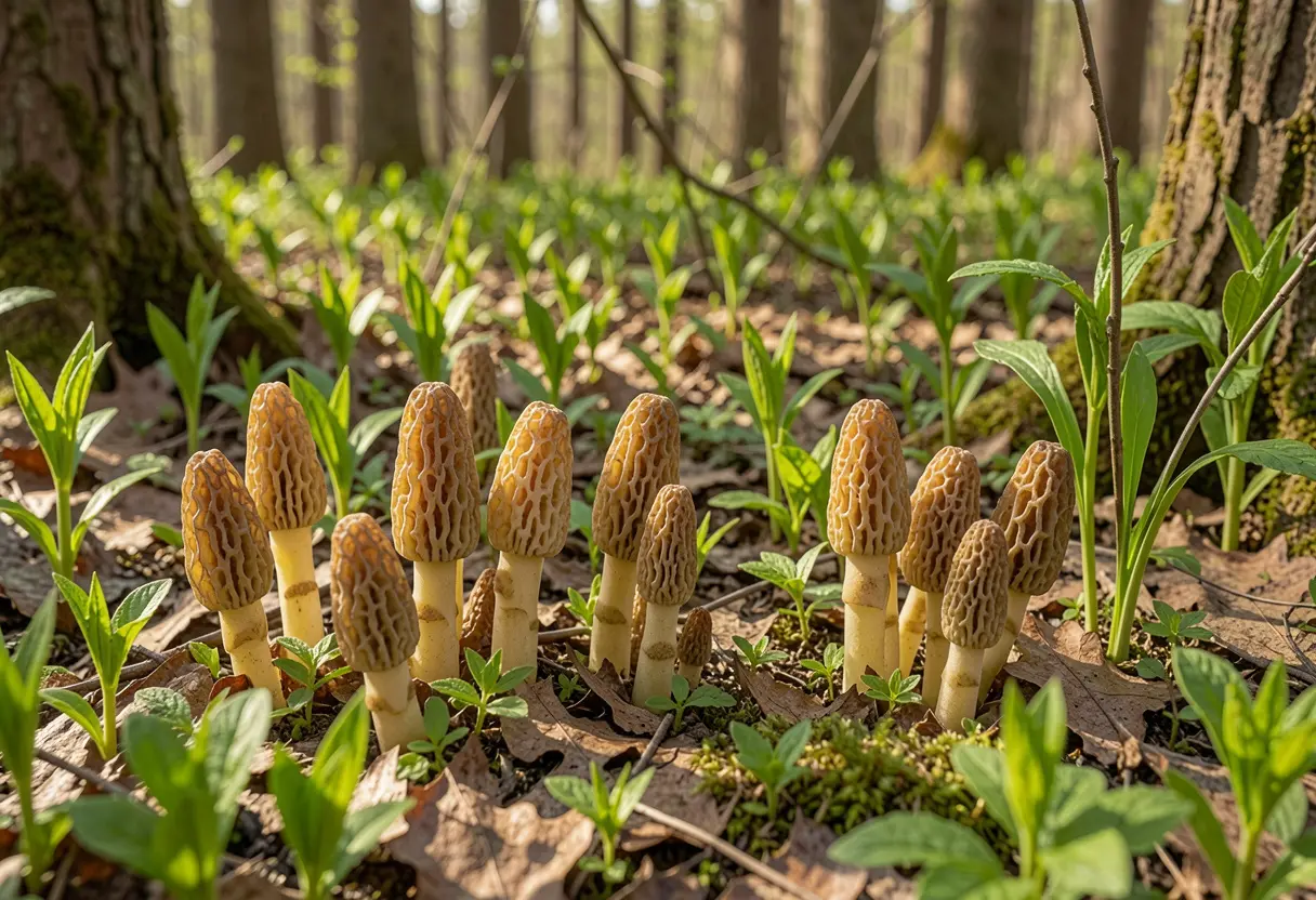Where to Pick Morel Mushrooms in forested areas during spring season