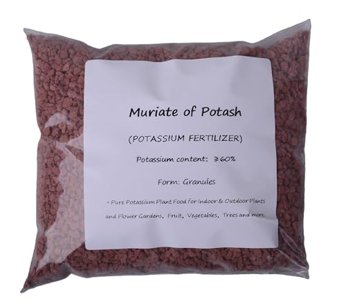 Potassium Fertilizer for Plants, Muriate of Potash Fertilizer (60% Potassium Content) Plant Food for Plants & Flower Growth (1.9, Pounds)