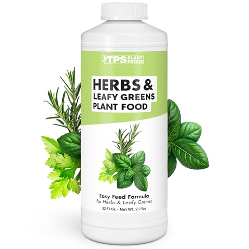 Herb Fertilizer – Liquid Plant Food for All Edible Herbs & Leafy Greens, Indoor & Outdoor, 32oz