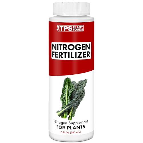 TPS NUTRIENTS Nitrogen for Plants, Tri-Source N Nitrogen for Lush Green Growth, Liquid Plant Fertilizer 8 oz (250mL), SUPPNITRO8OZ