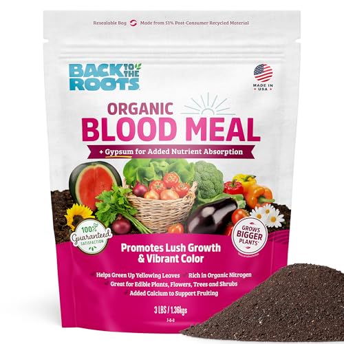 Back to The Roots 100% Organic Blood Meal | Made in The USA | Premium Nutrition for Indoor and Outdoor Plant Gardening