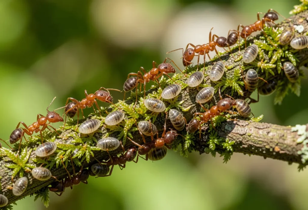 Aphid Infestation Large Tree with visible damage on a mature garden tree