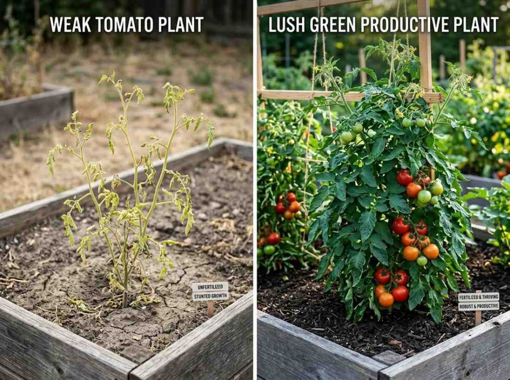 Best Fertilizer Tips for Tomato Plants using compost and natural nutrients