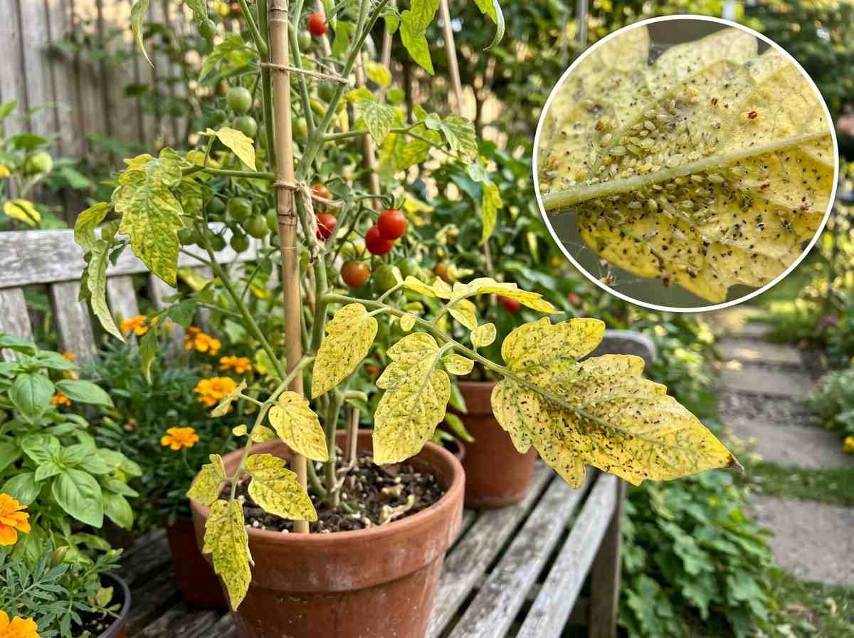 Cherry Tomato Leaves Turning Yellow affecting plant growth and fruit production