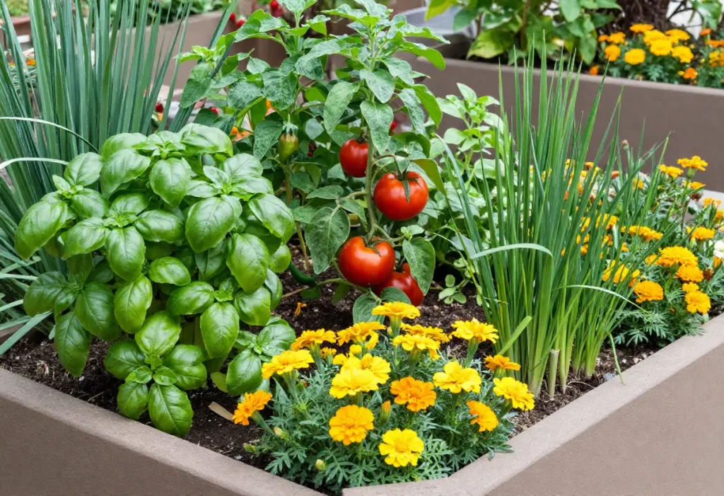 Best Companion Plants for Basil in a healthy vegetable garden