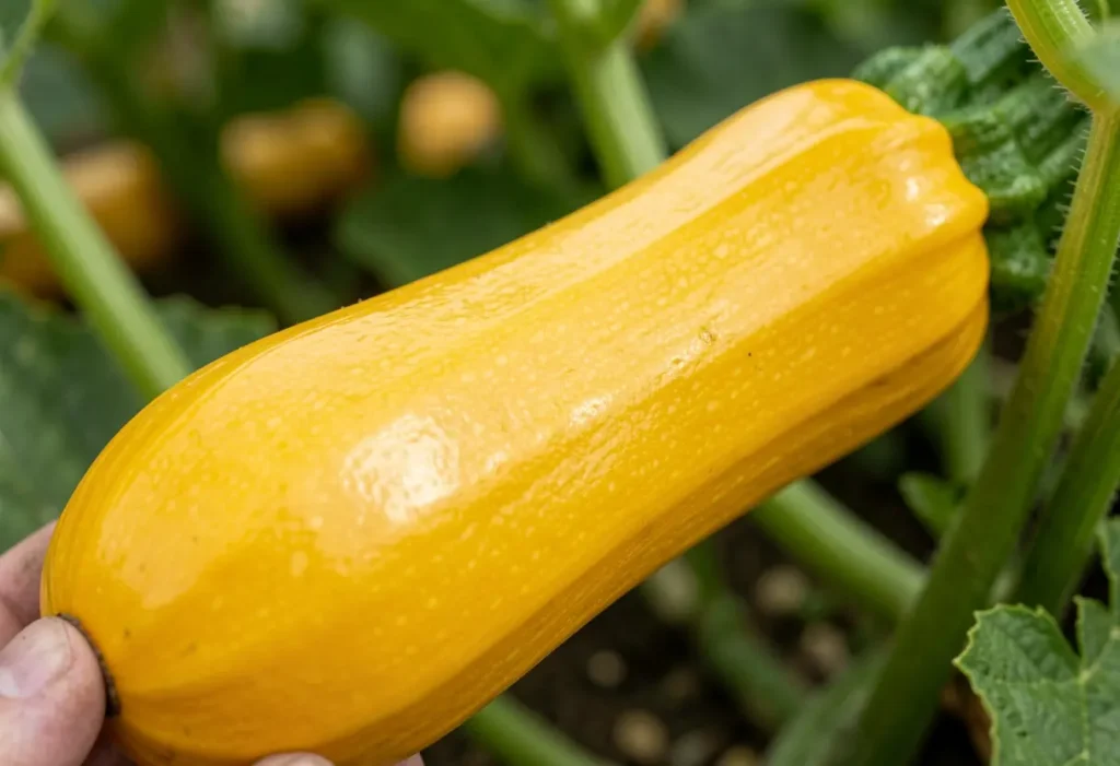 Easy Pick Gold Zucchini showing bright yellow fruits on the plant