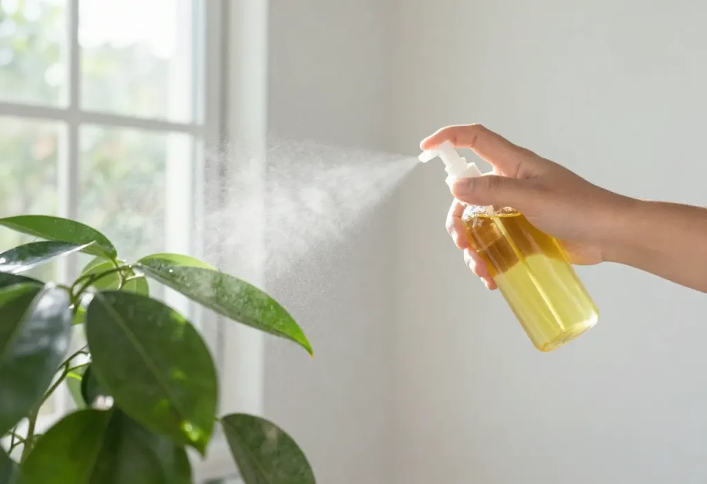 How to Get Rid of Spider Mites on Indoor Plants using natural neem oil spray