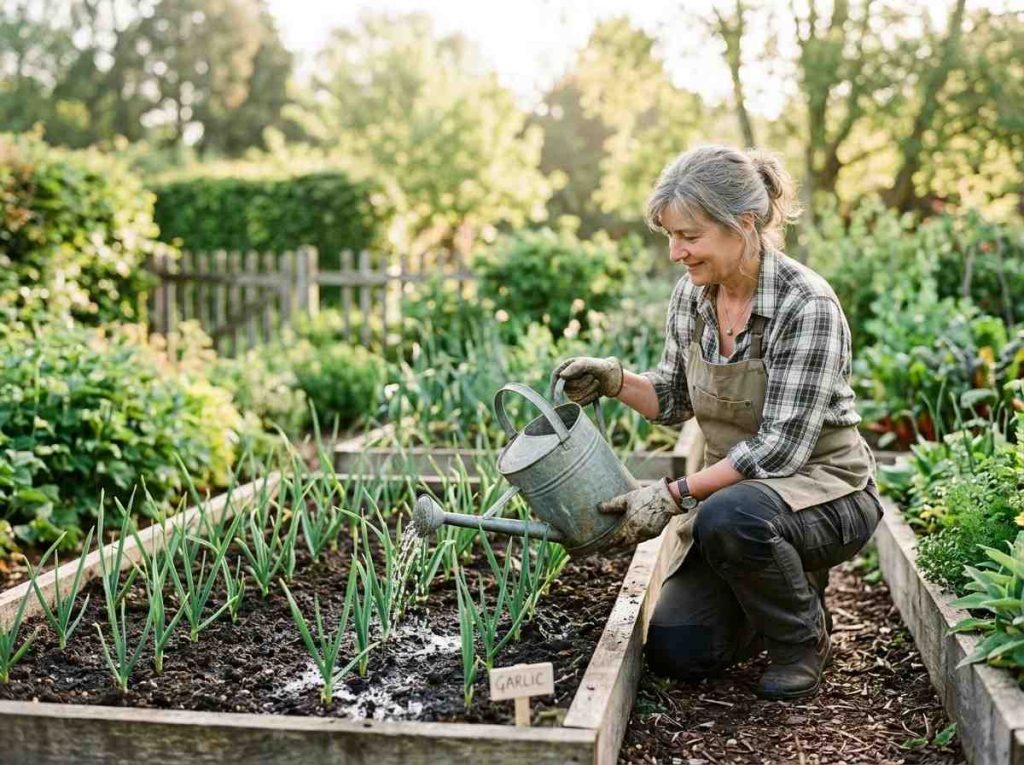How to Grow Garlic in raised beds for better root growth