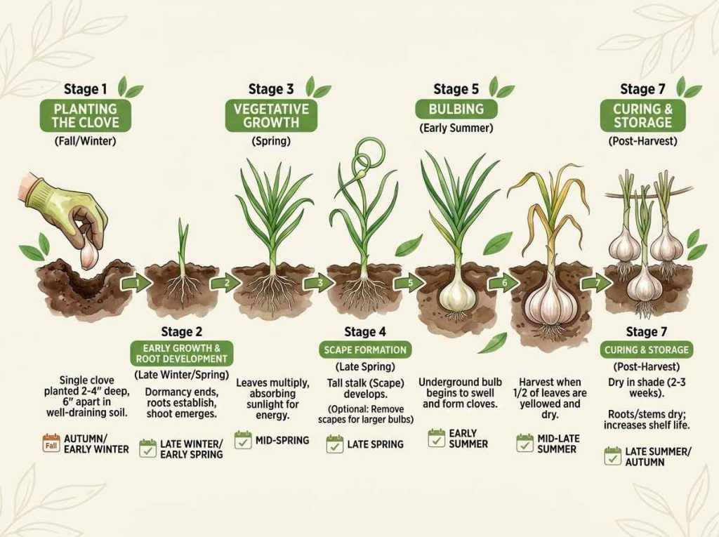 How to Grow Garlic for a high yield home garden harvest